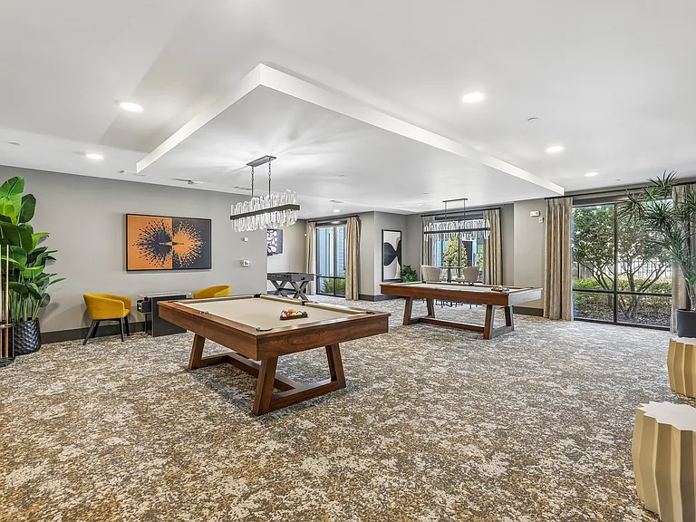 Game room with foosball and pool