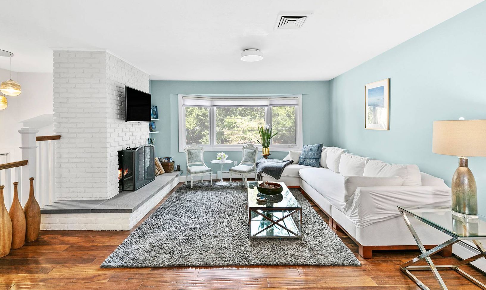  Living Room with Wood Burning Fireplace