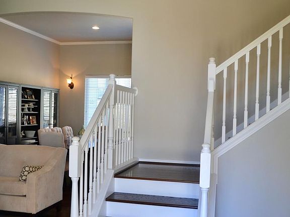 Entryway with new hardwood stairs