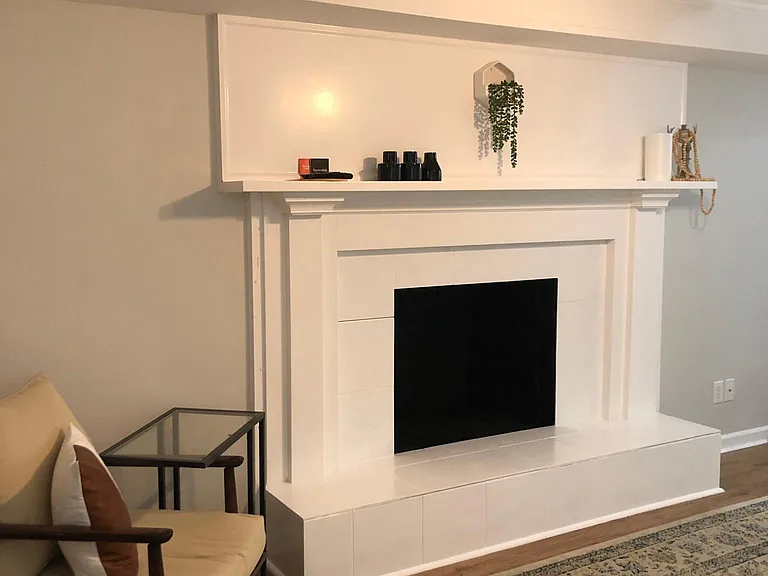 Fireplace.