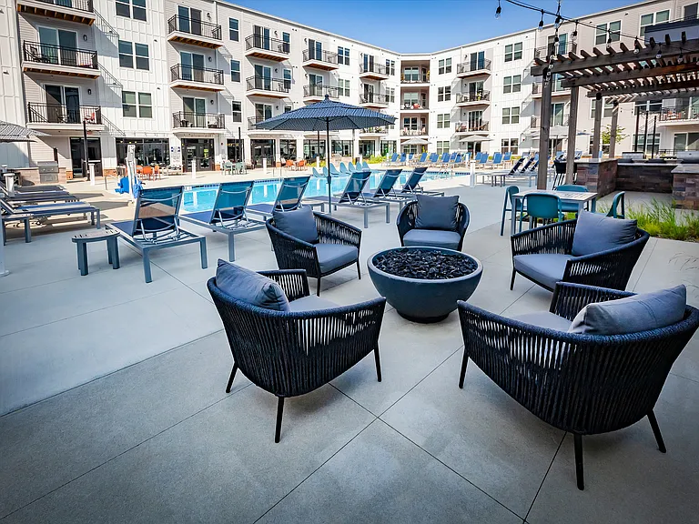 Grab some friends and gather around the our gas fire pit.