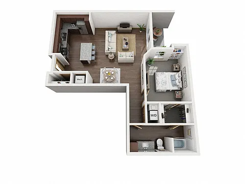 Floor plan 1X1 X