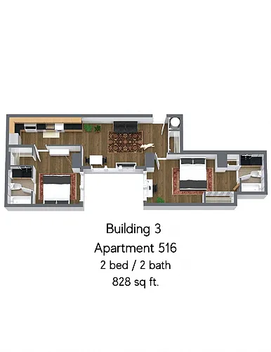 Floor plan Two Bedroom