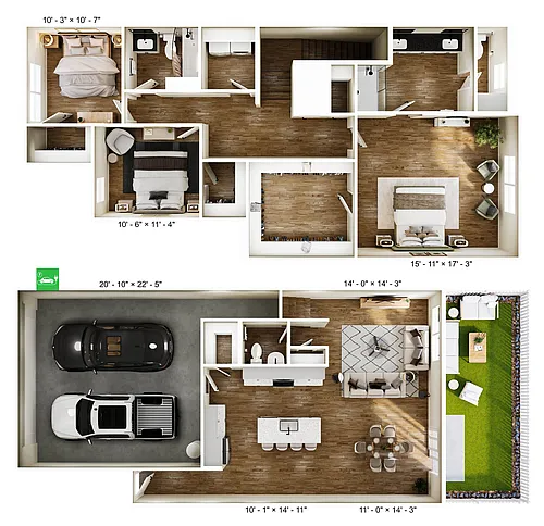 Floor plan 3B Townhome