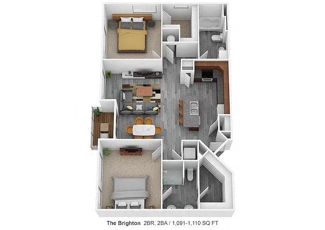 Floor plan DeSales Flats II - The Brighton