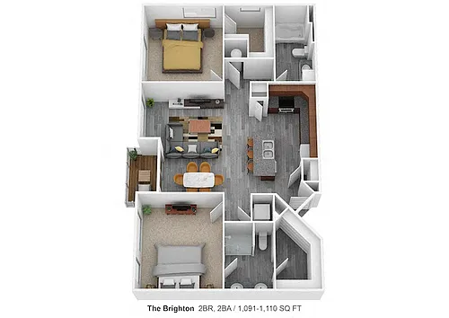 Floor plan DeSales Flats II - The Brighton