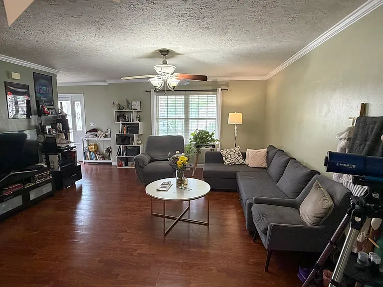 living room from dining room