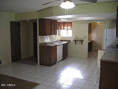Open kitchen and living room.