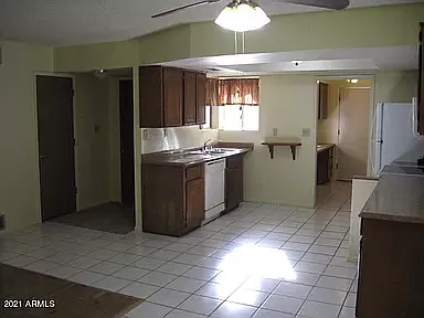 Open kitchen and living room.