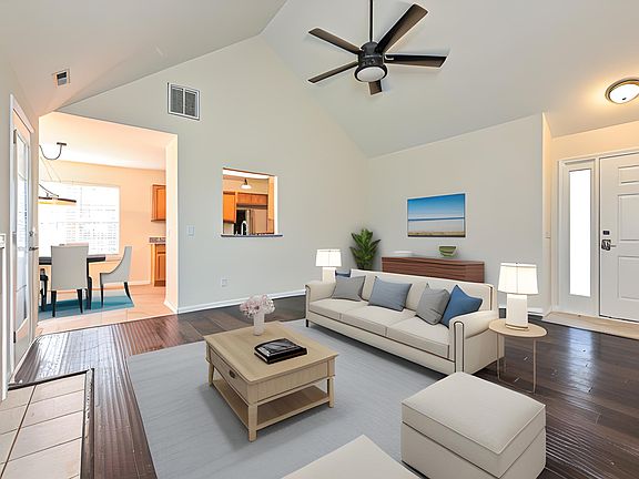 Great room virtually staged