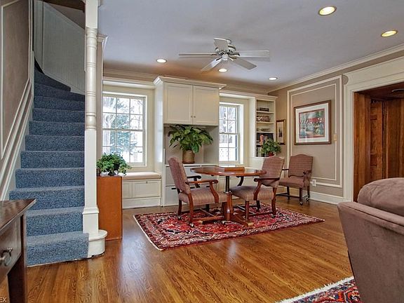 Original dining area, now used as a Living room with beautiful built in's