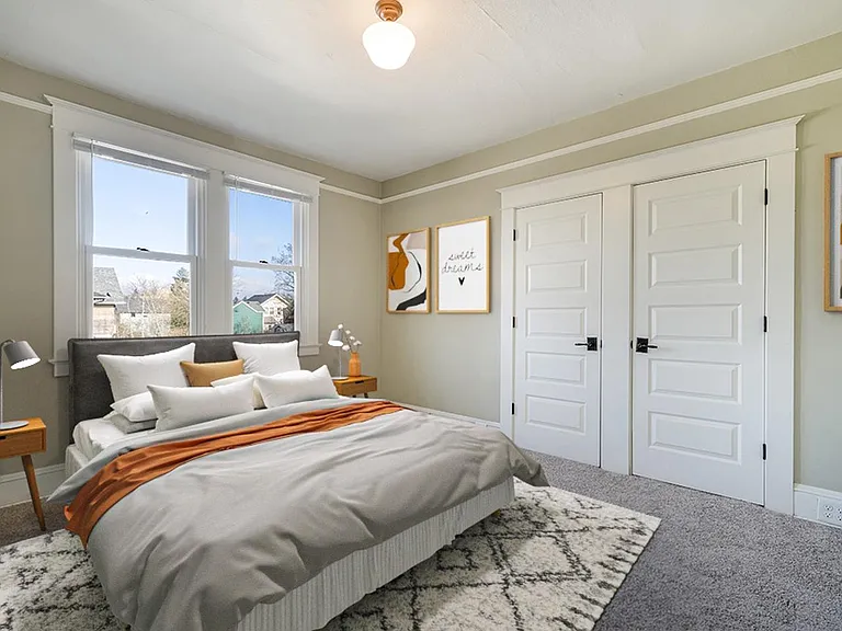 Bedroom 1. This image shows a virtually furnished space. Bedrooms come unfurnished.