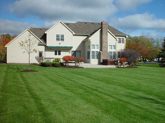 Professionally landscaped yard