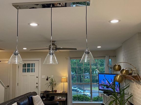 living space view from the kitchen sink