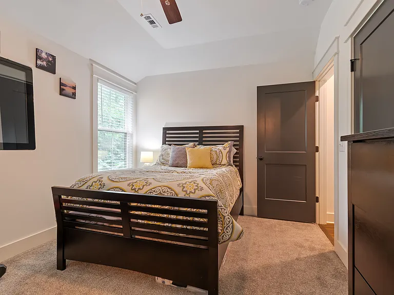 Dresser, bed and nightstand to remain; tenant to provide linens.