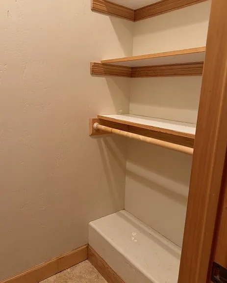 storage in laundry closet