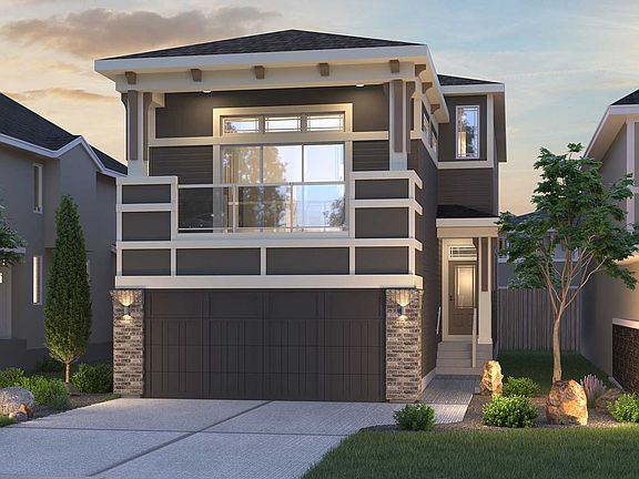 An exterior rendering of the Prairie style Hudson 24 model