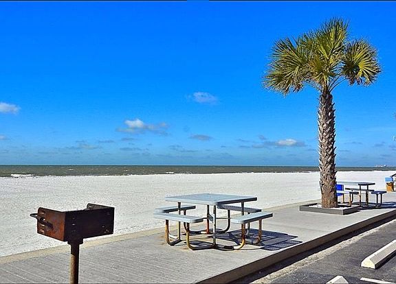 Picnic tables and grills