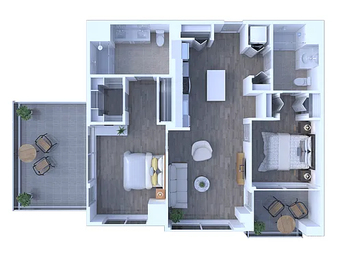 Floor plan Two Bedroom B8