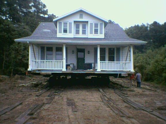 home placed on new foundation