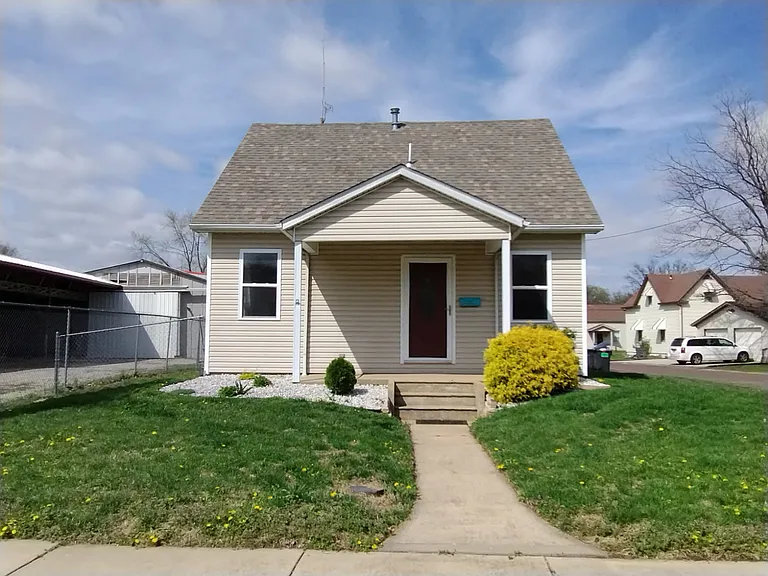 The front of the house.