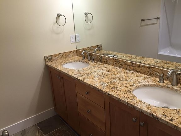 hall bath with two sinks