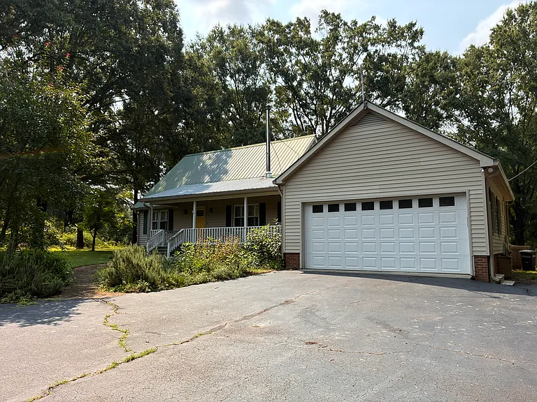 Two car garage and front porch
