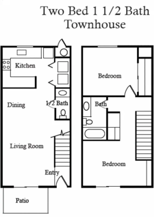 Floor plan 2x1T