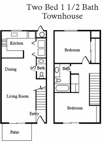 Floor plan 2x1T