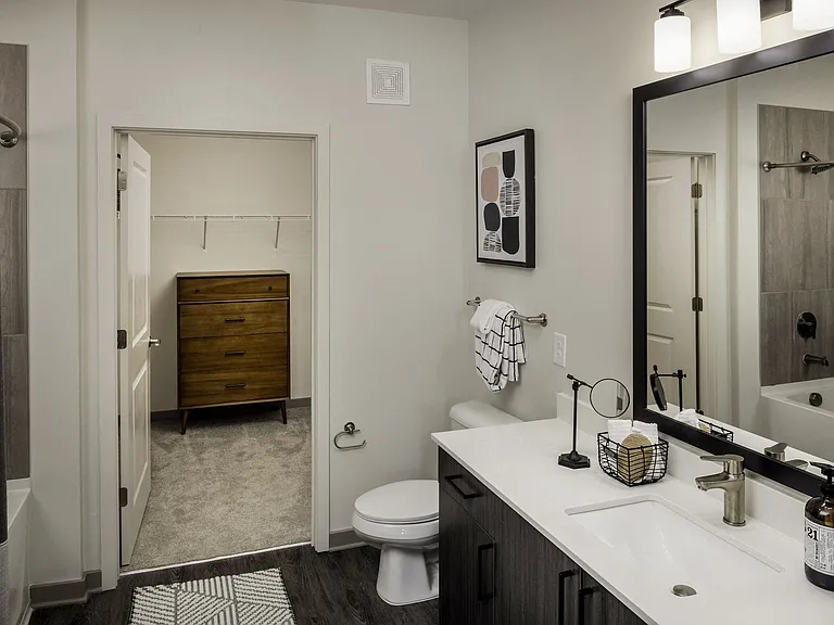 Bedrooms feature spacious walk-in closets.