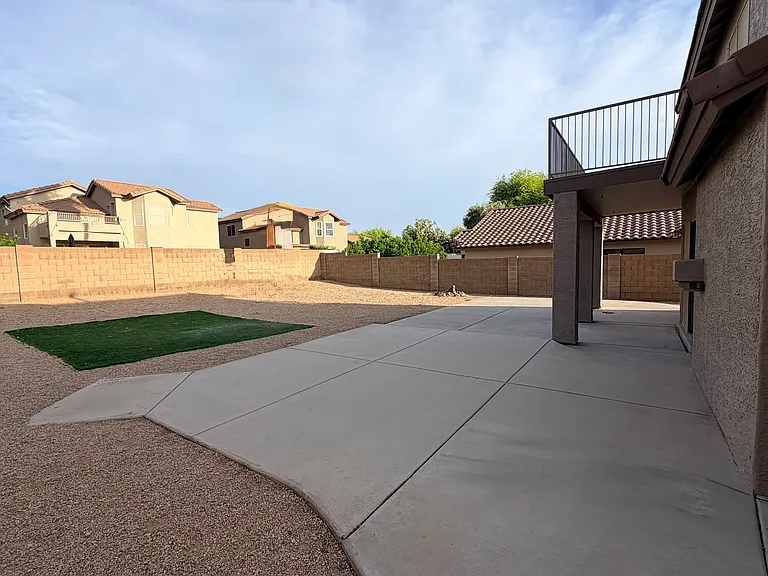 Spacious backyard