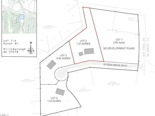 LOT 2 Kyson Dr Lot 2, Hillsborough, NC 27278