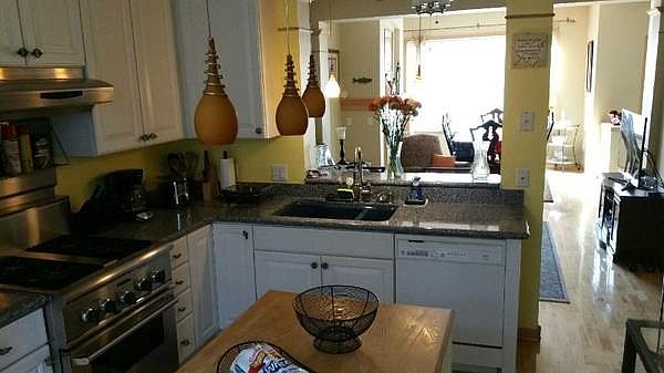 Kitchen looking into the living room