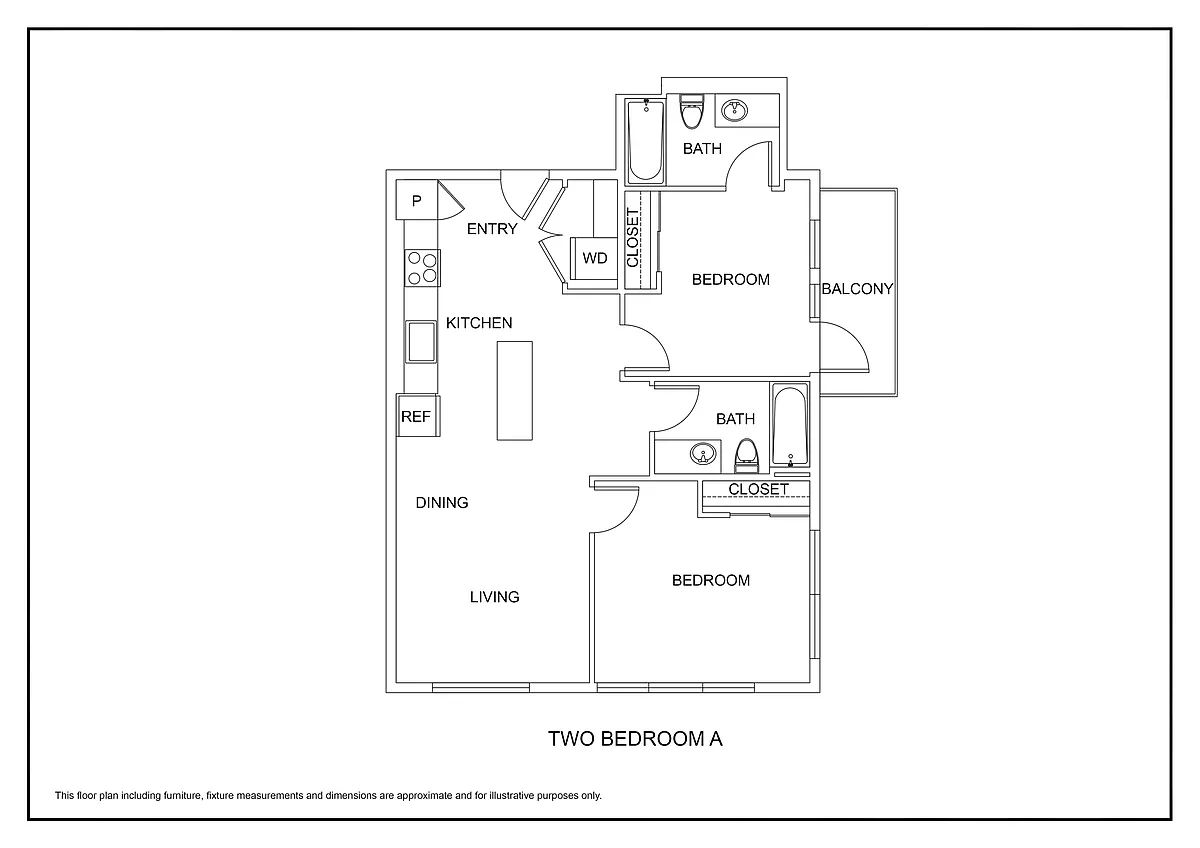Floor plan Two Bed