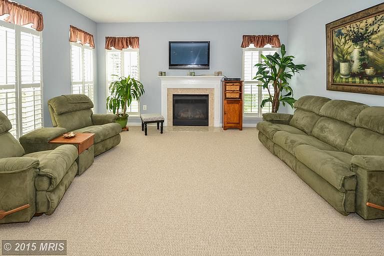 Family room with gas fireplace