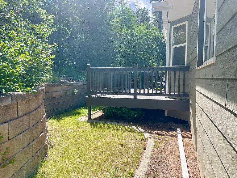 Deck off of dining room.