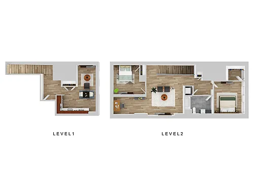 Floor plan Two Bedroom One Bath Townhome