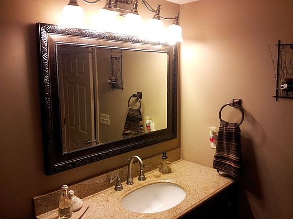 Marble counter tops in both bathrooms