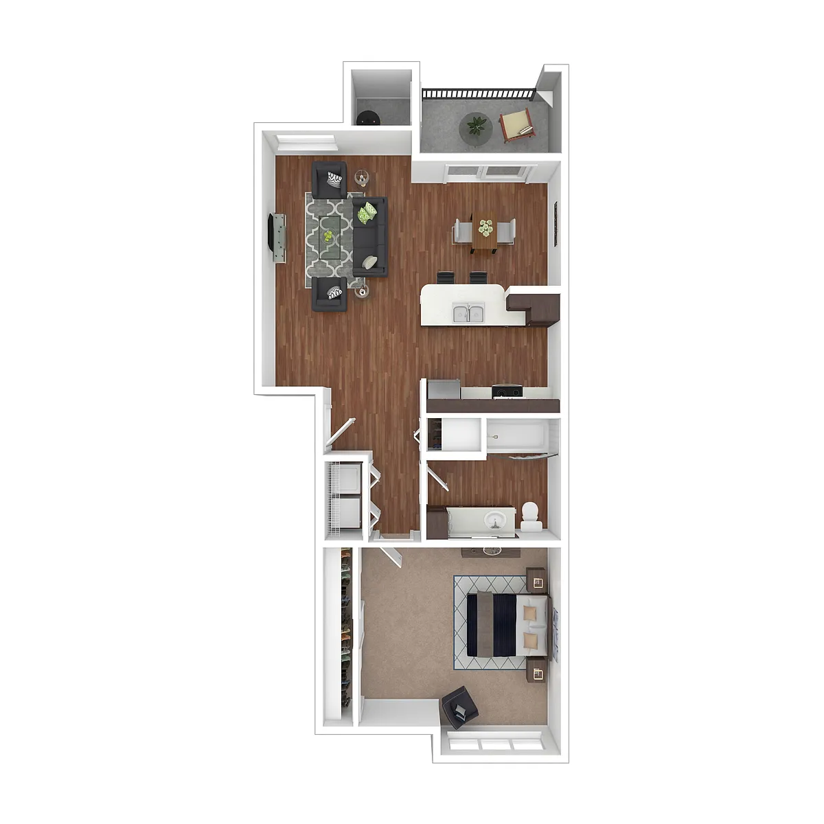 Floor plan Toscana Apartment Homes Phase I Garden One Bedroom