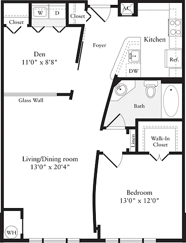 Floor plan 1 Bedroom N