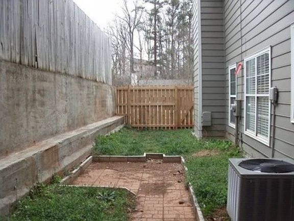 Private fenced yard