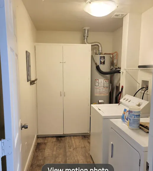 Full size Laundry Room -
Washer and Dryer included - assuming it stays once tenant moves out.