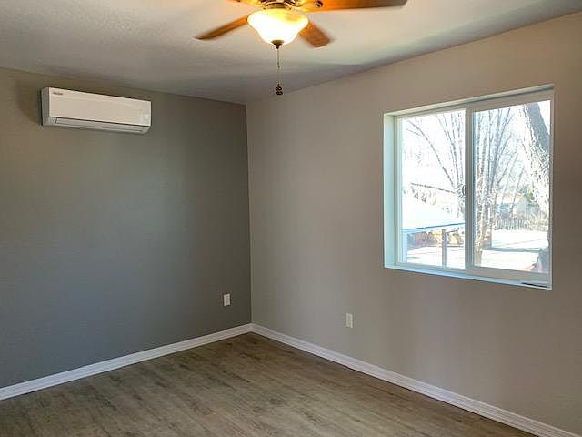 Bedroom with quiet remote air conditioning and heating unit
Easy to clean flooring.