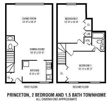 Floor plan Princeton Townhome