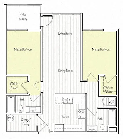 Floor plan 183B 2X2