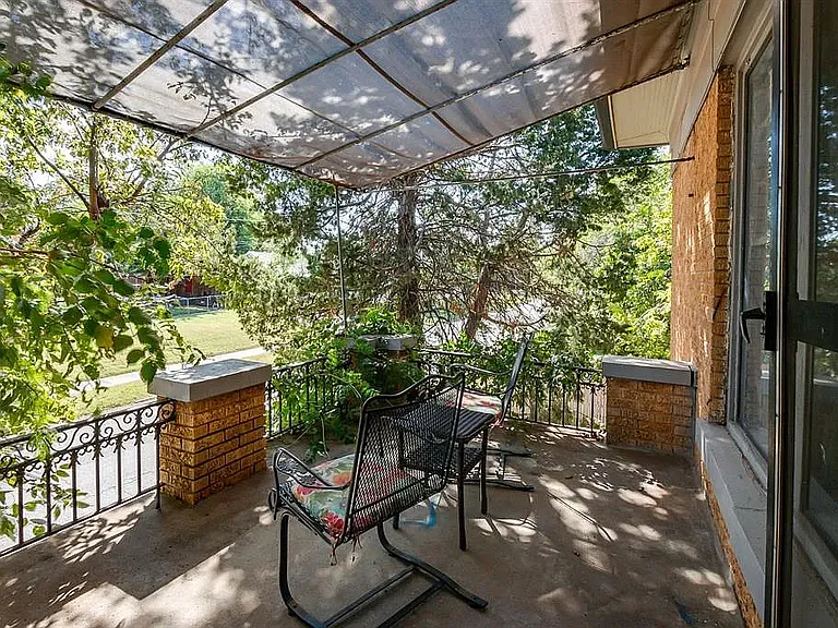 Patio just off master bedroom, access from living room.