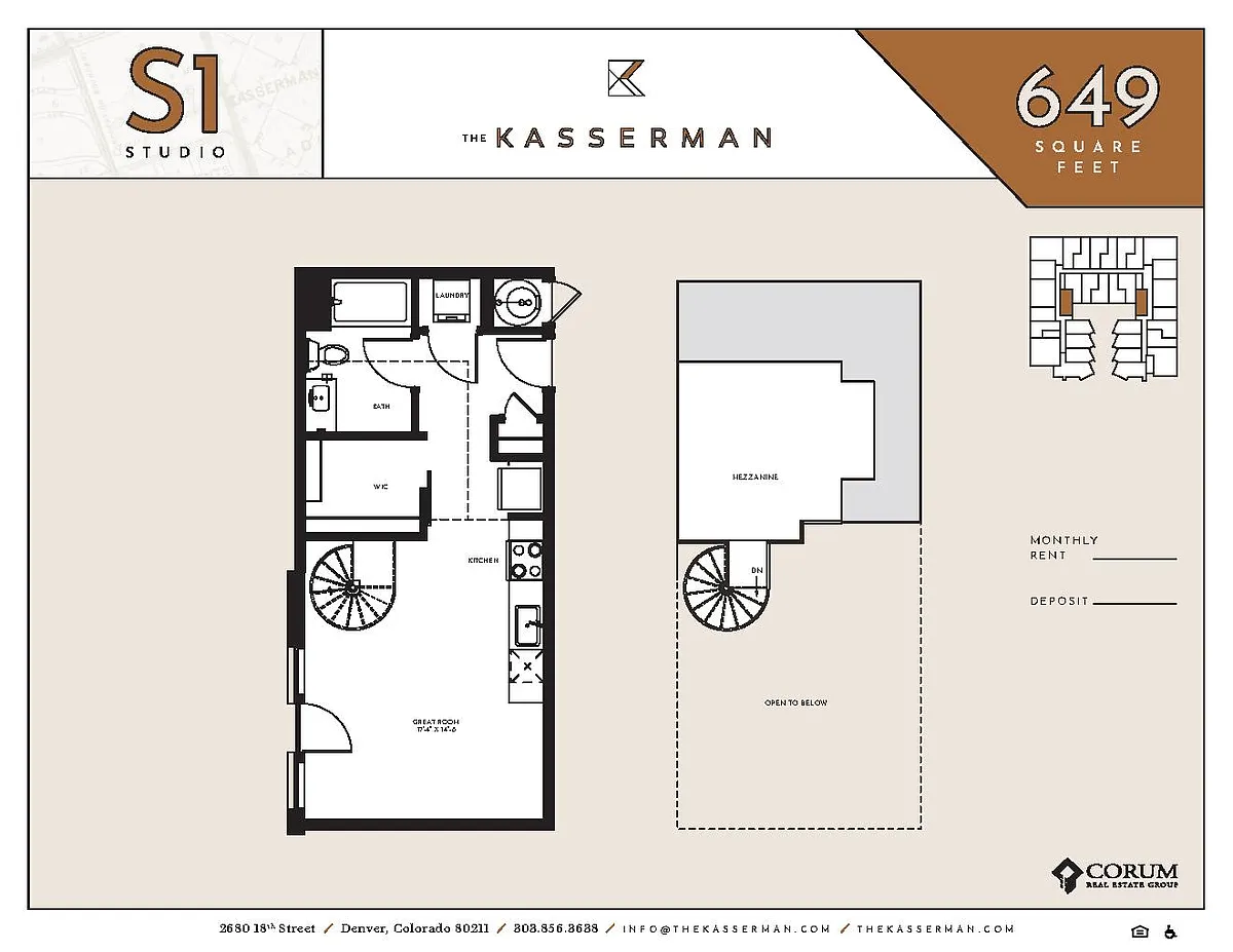 Floor plan S1 Mezzanine