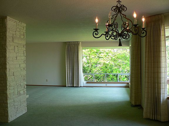 Looking to the living room from the dining room