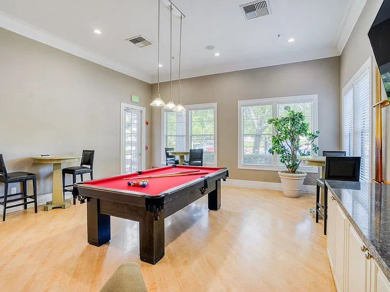 Billiards in the clubhouse