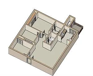 Floor plan 3 Bedroom Cottage